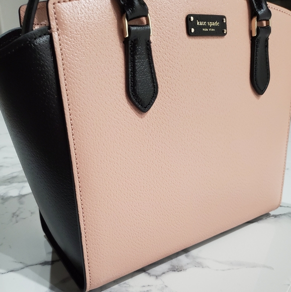 Kate Spade Medium Satchel Dual Color Pink & Black - Picture 3 of 4